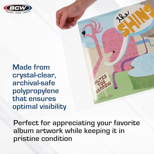 BCW 33 RPM Record Sleeves - 100 ct | Polypropylene Vinyl Record Outer Sleeves | 2 mil Thickness | Vinyl Record Album Protectors - Image 5
