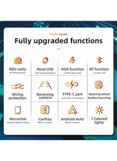 XUTIANZE 7-Inch Retractable Smart Car Screen – Wireless CarPlay & Android Auto | 12LED Reversing Camera | HD Touch Display | Bluetooth Hands-Free Calls | FM/AM Radio | Multimedia Playback | Supports 14 Languages (Including Arabic)  - Image 3