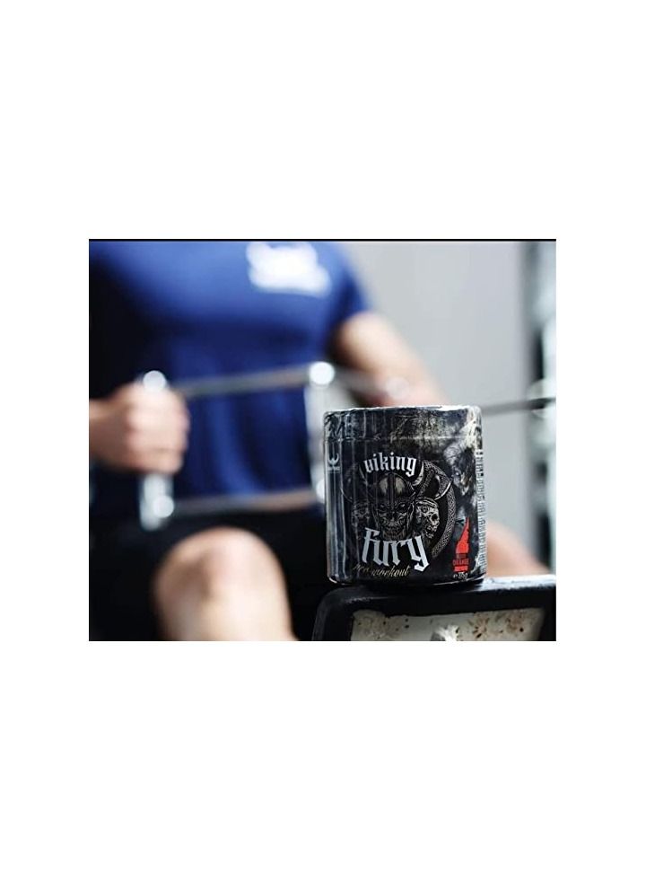 VIKING FORCE LABORATORIES Viking Fury Blood Orange Flavour Pre workout energy booster 375g - Image 3