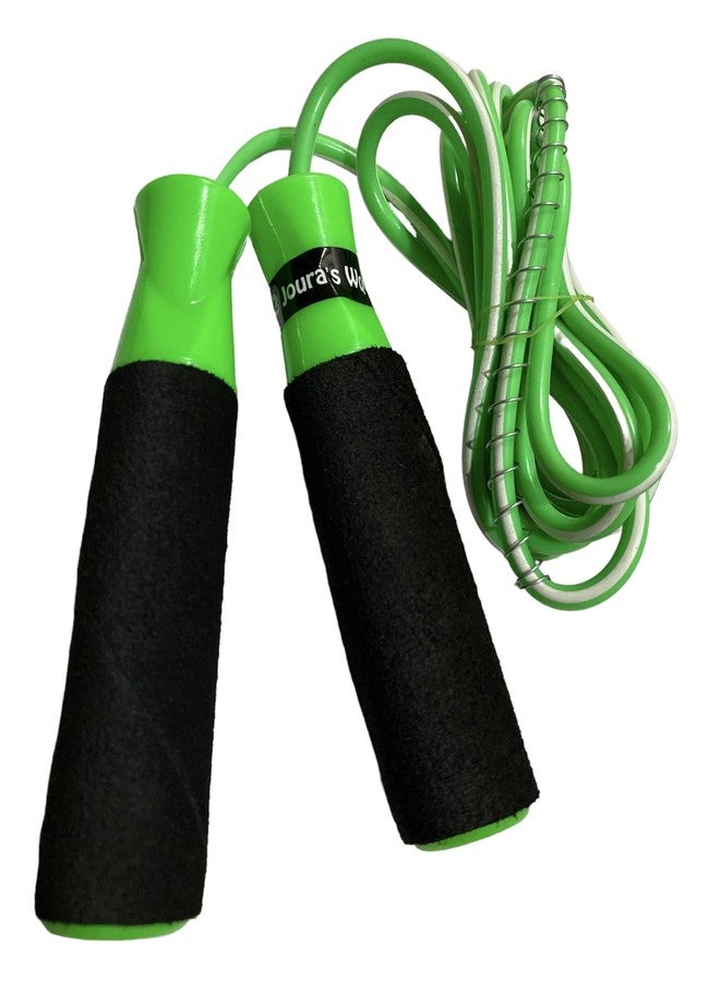 Joura's World Skipping Rope With Steel Ball Bearing & Sponge Handle for Men and Women Jumping Rope Speed Skipping Rope for Kids, Women,Jumping Men for Exercise, Gym, Sports Fitness Adjustable (Green)