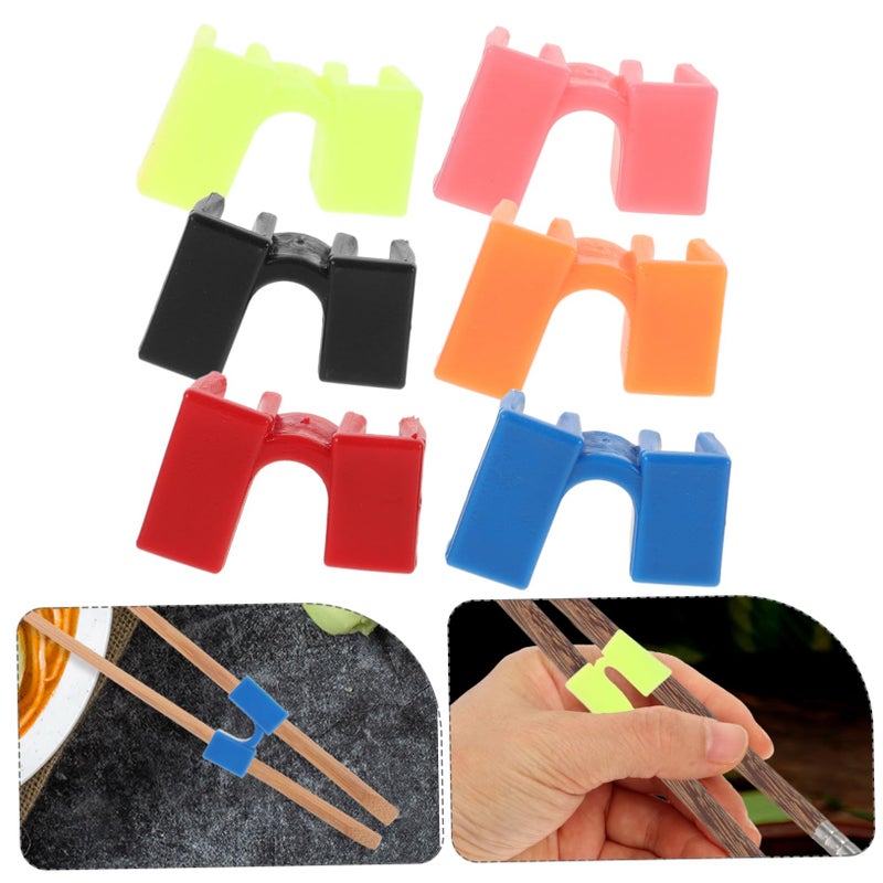 Reusable Chopsticks Training Hinges 6PCS Easy Install Non Deformable PE Material for Beginners Adults - Image 4