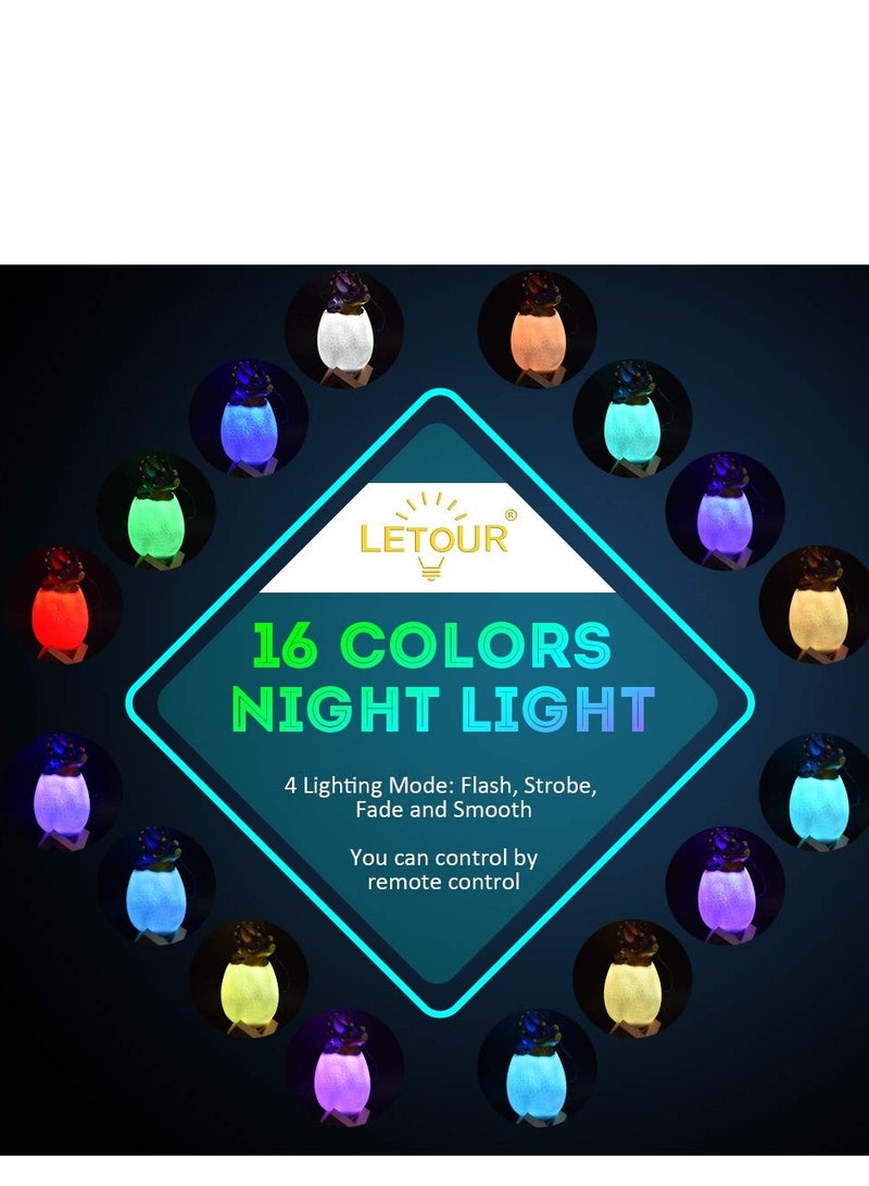 3D Dinosaur Night Light for Kids with Remote Control 16 Color Options Perfect for Birthdays and Festivals Gifts for Boys and Girls - Image 3
