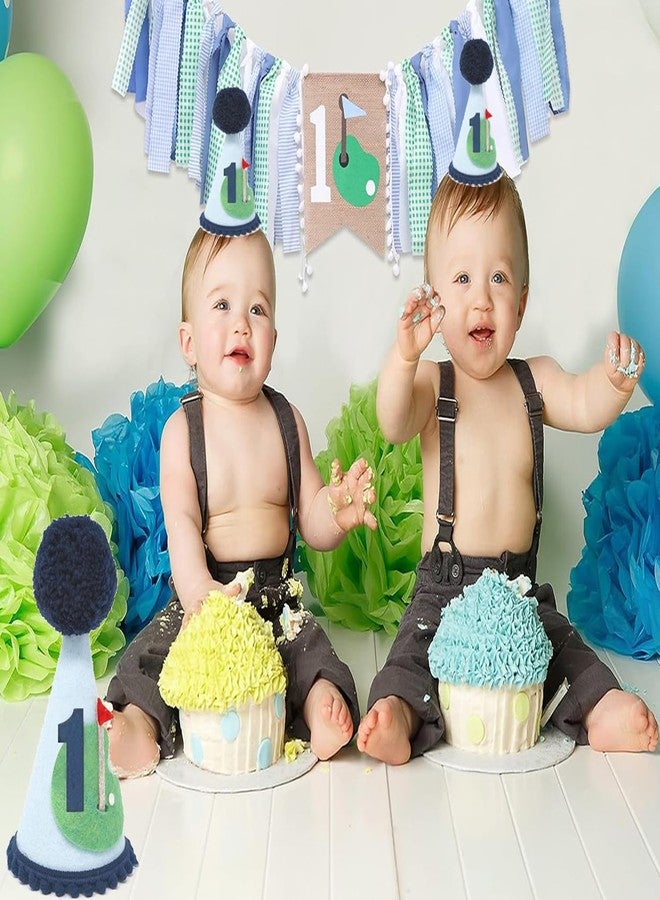 ALNGFUIK Golf 1st Birthday Party Hat, Hole in One First Birthday Hat Boys Baby Shower Decoration Party Supplies - Image 4