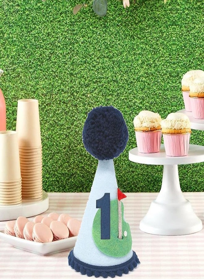 ALNGFUIK Golf 1st Birthday Party Hat, Hole in One First Birthday Hat Boys Baby Shower Decoration Party Supplies - Image 3