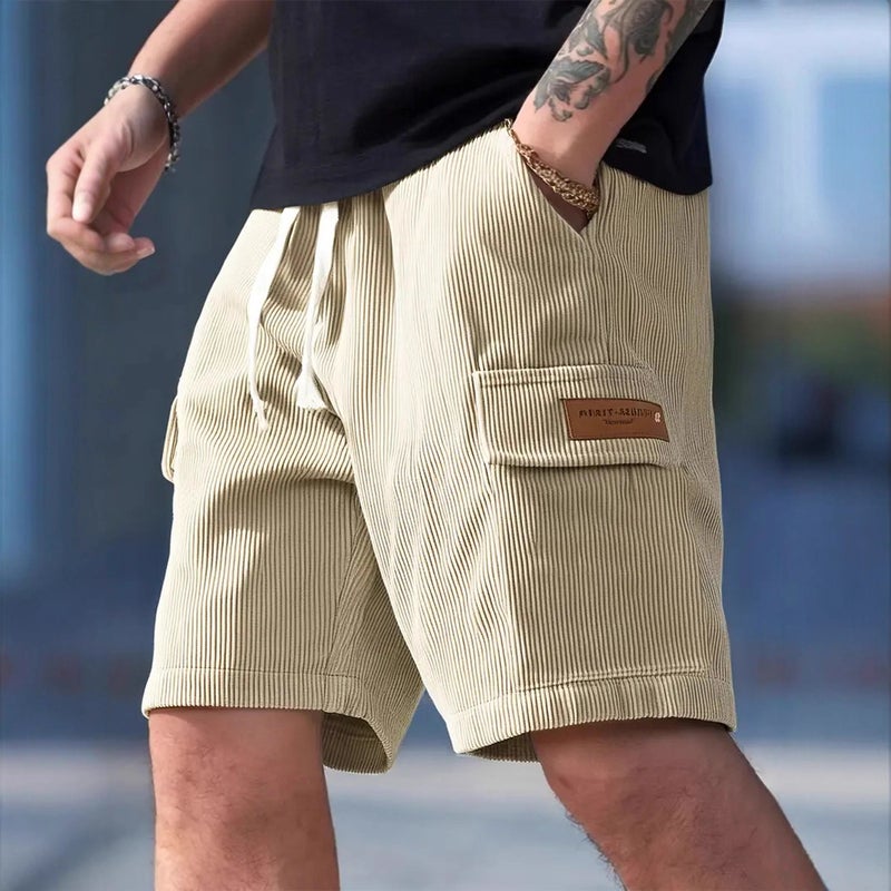 American Men'S Shorts Summer Striped Loose Casual Shorts Versatile Trendy Style Knee-Length Shorts - Image 4