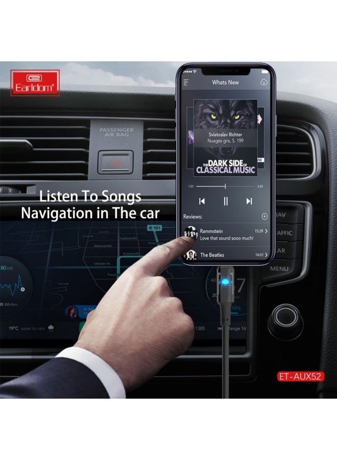 Earldom cable ET-AUX52 3.5mm to Lightning 1.0m  Black - Image 4