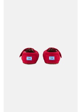 TOMS Toddlers Girl Canvas Slip On Shoes, Red  - Image 4