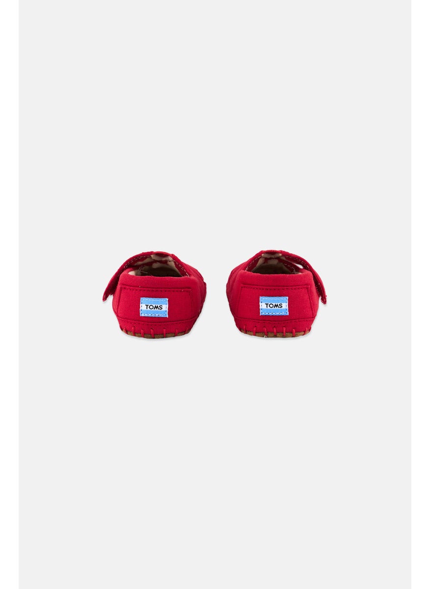 TOMS Toddlers Girl Canvas Slip On Shoes, Red  - Image 4