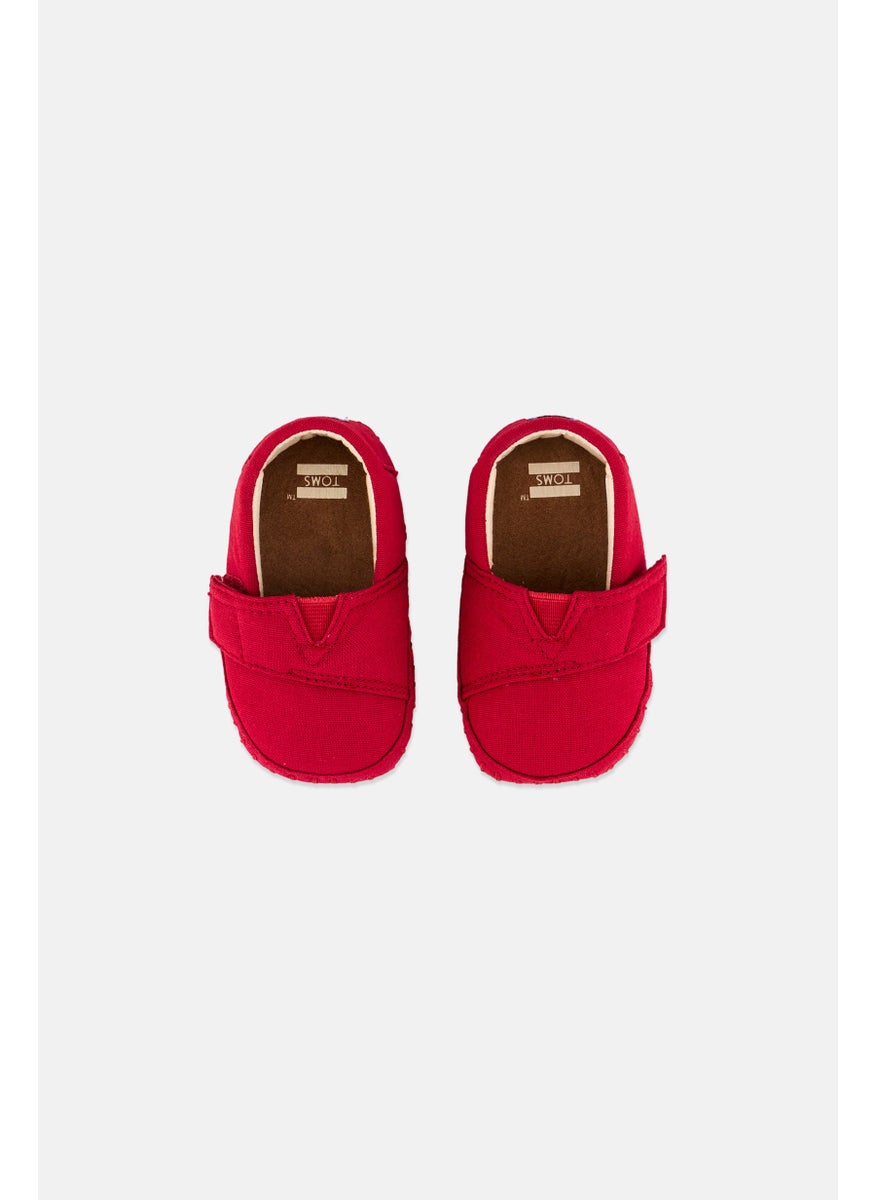TOMS Toddlers Girl Canvas Slip On Shoes, Red  - Image 3
