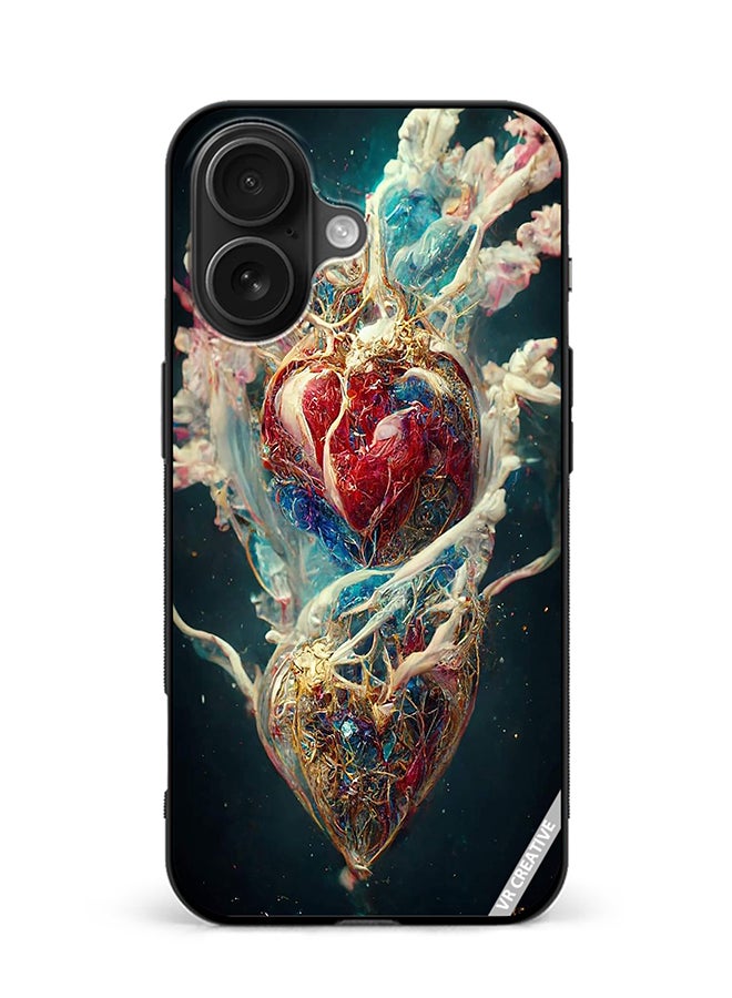 VR CREATIVE Protective Case Cover For Apple iPhone 16 Digital Flesh Design Multicolour