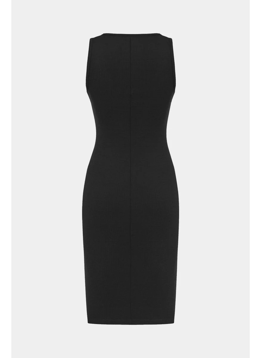 JUNE Women's Body-Smooth Strappy Square Neck Mini Dress