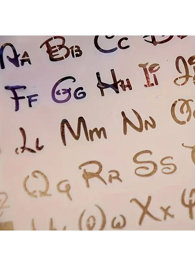 1 4 Sheet Alphabet Stencils for Crafting DIY Lettering Templates Painting and Stamping Style C - Image 3