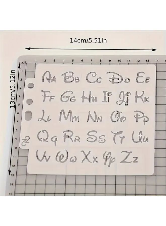 1 4 Sheet Alphabet Stencils for Crafting DIY Lettering Templates Painting and Stamping Style C - Image 2