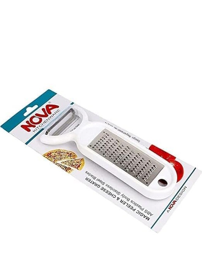 UTOPIC 2 in 1 Vegetable Peeler and Grater – Stainless Steel Cheese, Potato & Carrot Peeler | UTOPIC NOVA - Image 2