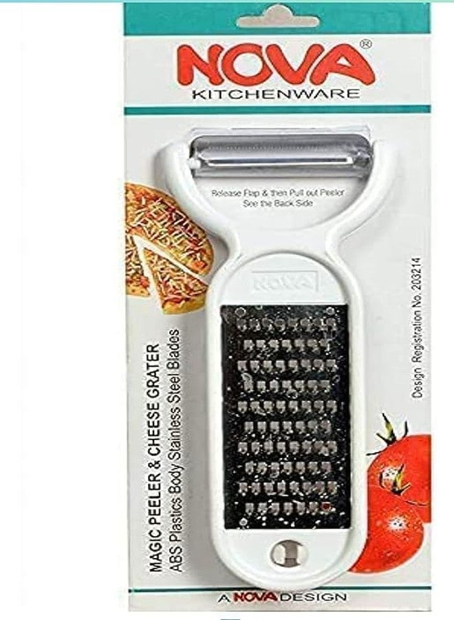 UTOPIC 2 in 1 Vegetable Peeler and Grater – Stainless Steel Cheese, Potato & Carrot Peeler | UTOPIC NOVA - Image 1