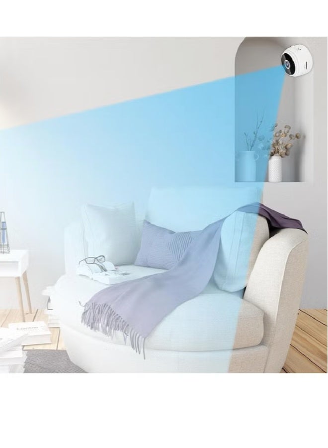 AROAQ Mini Security Camera – 1080P HD Wireless Indoor Camera, Motion Detection, Night Vision, Wide-Angle Lens, Portable Home & Office Surveillance , White - Image 4