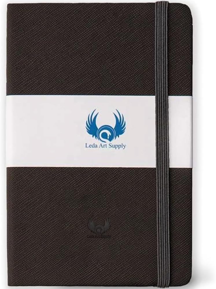 Leda Art Supply دفتر رسم جيب - ورق رسم سميك لأقلام التحديد والألوان المائية والأقلام الرصاص والوسائط المختلطة - 160 صفحة فارغة - حجم صغير، مثالي للفنانين - دفتر رسم، 3.5 × 5.5 مجلة فنية - Image 1