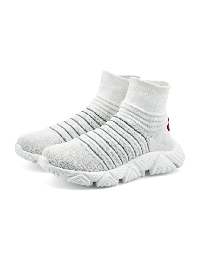 PUCA High Ankle Slip-On Light weight with E-TPU Sole Knitted Socks Upper Tundra White - Image 2