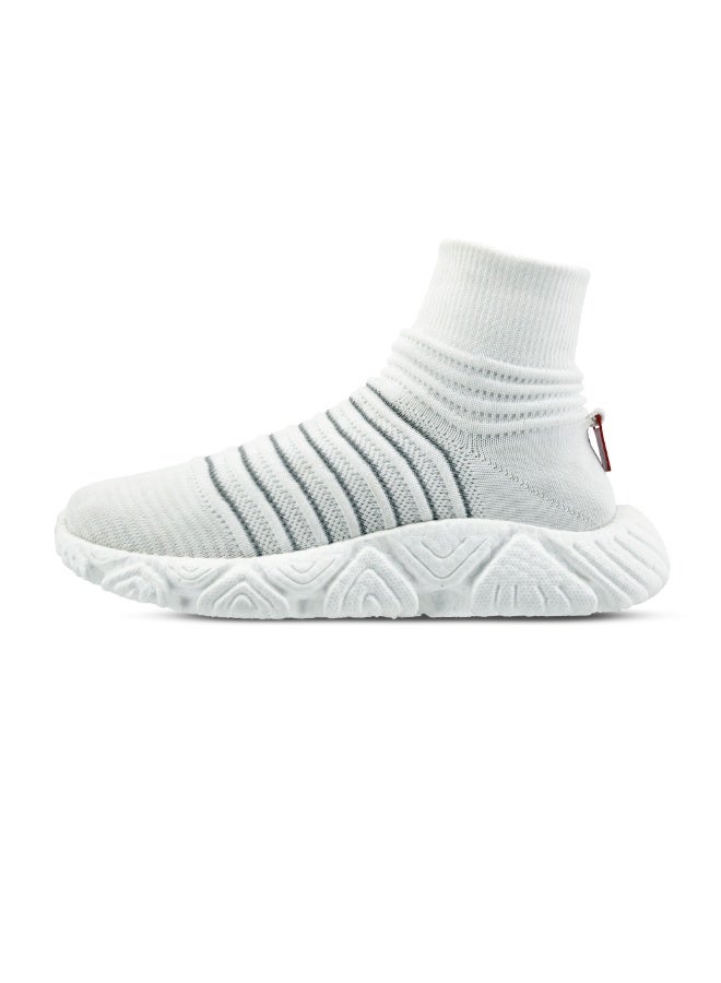 PUCA High Ankle Slip-On Light weight with E-TPU Sole Knitted Socks Upper Tundra White - Image 4