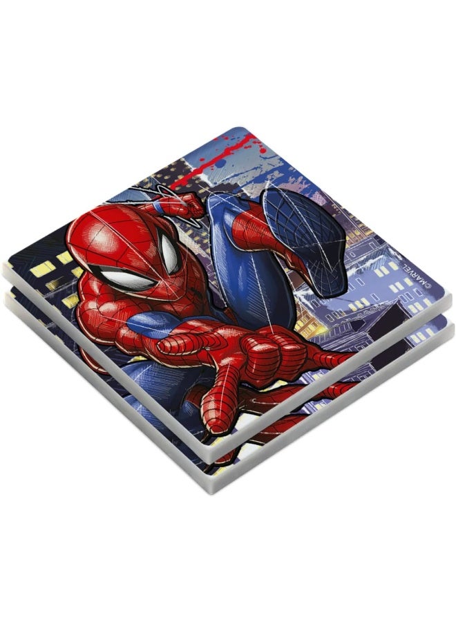 EGAN Marvel Coaster Set – Glazed Ceramic Drink Coasters Featuring Spider-Man & Avengers – Home Decor for Marvel Fans– Heat Resistant & Stylish – Handwash Only (2pcs SPIDERMAN) - Image 1