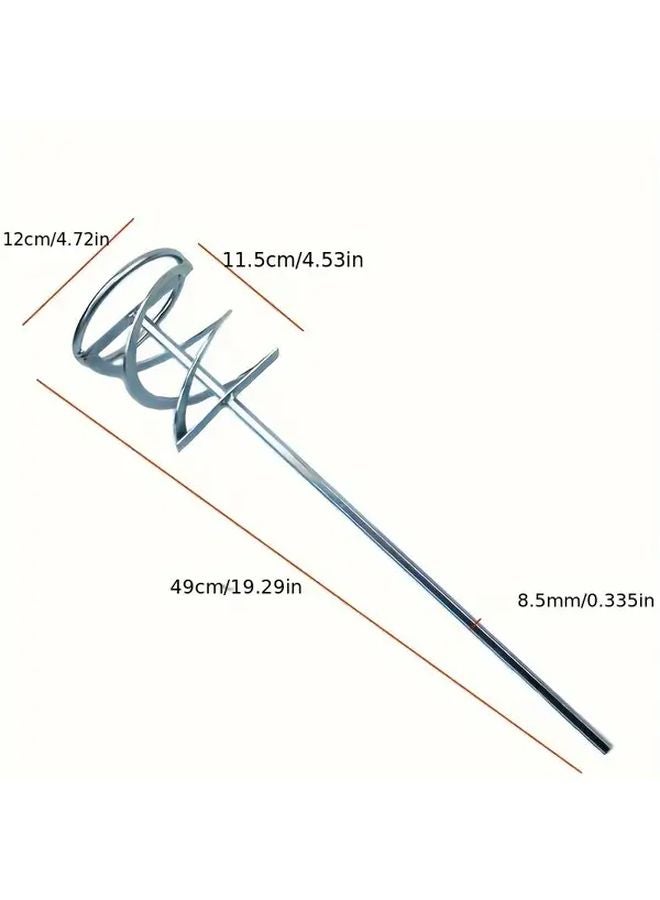 Silvery Stainless Steel Stirring Bar Electric Concrete Mixer Efficient for Paint Cement Mortar - Image 3