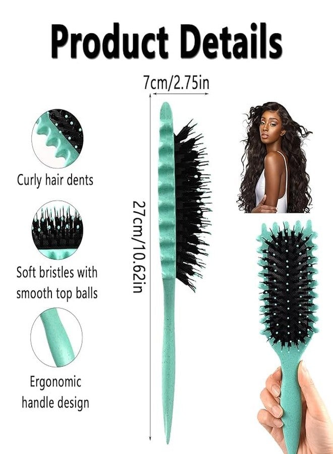 Nisixdec Curly Hair Comb, Curl Defining Brush, Bristle Hair Styling Brush, Detangler For Women, Shaping & Defining Curls - Image 2