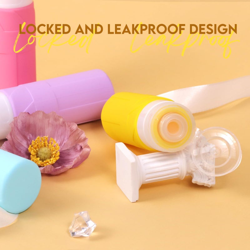 FADVAN Travel Bottles for Toiletries, 3.3oz Tsa Approved Travel Size Containers, BPA Free Leak Proof Toiletry Bottles, Refillable Easy to Squeeze and Clean (Macaron) - Image 2