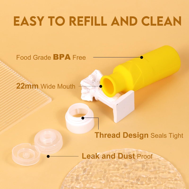 FADVAN Travel Bottles for Toiletries, 3.3oz Tsa Approved Travel Size Containers, BPA Free Leak Proof Toiletry Bottles, Refillable Easy to Squeeze and Clean (Macaron) - Image 3