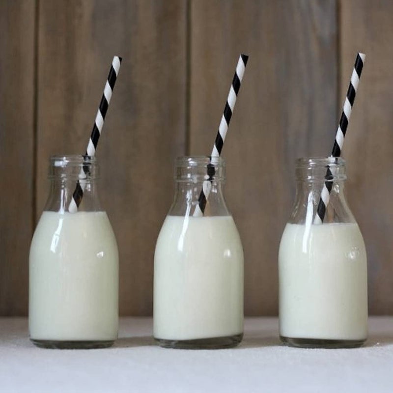 Shuiniba Biodegradable Striped Paper Straws Paper Drinking Straws for Party  Events and Crafts Baby Shower Decorations 7.75 Inches  Black White Striped - 100 Packs - Image 2