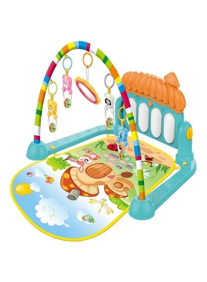 BELLABOTA 3 in 1 Play Piano Gym Mat Rack Music Fitness Rack Rattle Toy Play Crawling Mat Gym Piano Toy (Multicolor) - Image 1