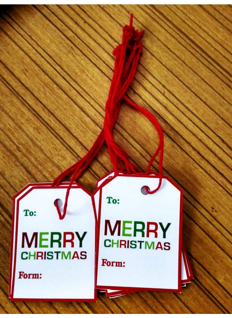 Atmiyamart Atmiyamart Merry Christmas Decorative Gift Tags with String Paper Tags 100piece  - Image 1