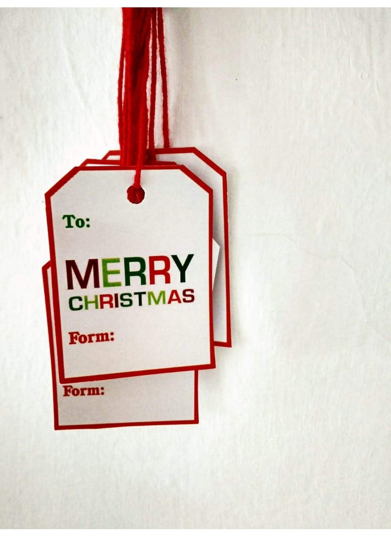 Atmiyamart Atmiyamart Merry Christmas Decorative Gift Tags with String Paper Tags 100piece  - Image 2