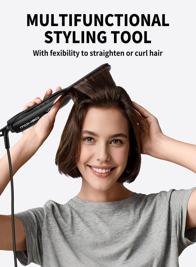 DSHOW Small Flat Irons for Short Hair, 3/10'' Pencil Flat Iron, Pixie Cut and Bangs, Mini Hair Straightener with LED Display, Tiny Hair Straightener with Temperature Adjustable, Auto Shut Off - Image 2