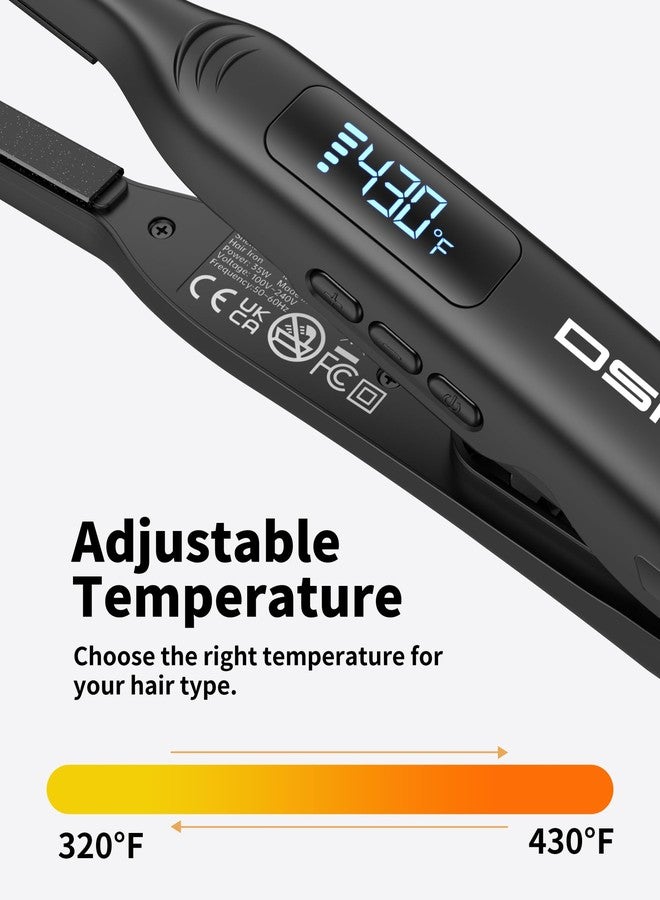 DSHOW Small Flat Irons for Short Hair, 3/10'' Pencil Flat Iron, Pixie Cut and Bangs, Mini Hair Straightener with LED Display, Tiny Hair Straightener with Temperature Adjustable, Auto Shut Off - Image 5