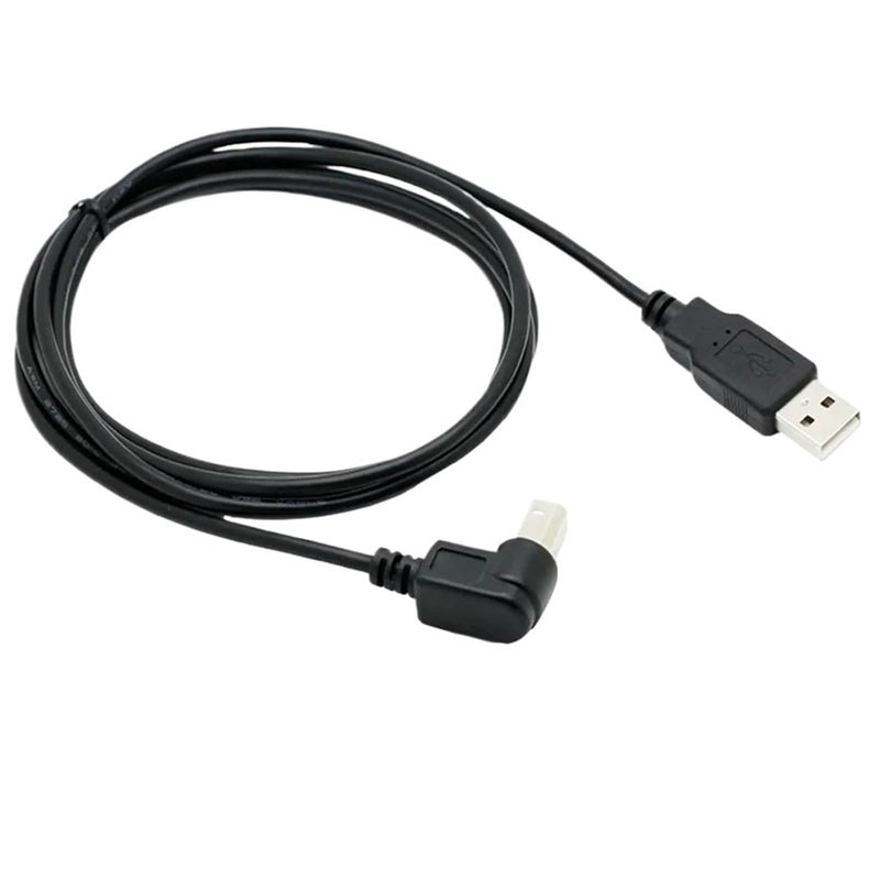 كابل USB 2.0 من نوع A إلى نوع B بطول 30-150 سم، مناسب للاستخدام في زوايا الأعلى والأسفل واليسار واليمين، لأجهزة الطابعات والماسحات الضوئية، بزاوية 90 درجة (طول 50 سم، متجه للأسفل) - Image 3