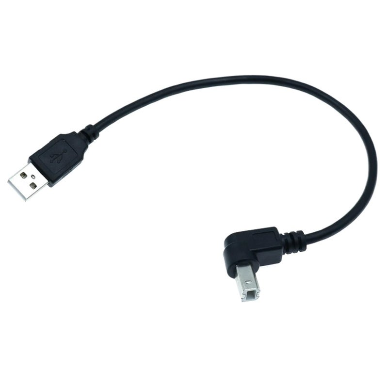 كابل USB 2.0 من نوع A إلى نوع B بطول 30-150 سم، مناسب للاستخدام في زوايا الأعلى والأسفل واليسار واليمين، لأجهزة الطابعات والماسحات الضوئية، بزاوية 90 درجة (طول 50 سم، متجه للأسفل) - Image 5