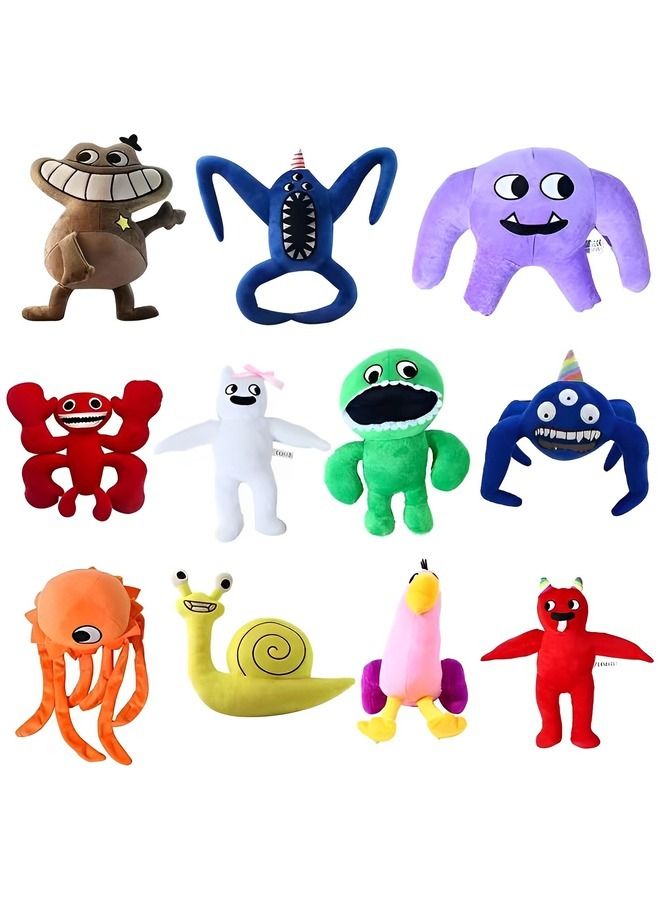 Pack Of 11 Garten of BANBAN Plush Toy Figure Big-Mouth Monster, Short Soft Stuffed Plush Toy For Kids In Multicolor  - Image 1