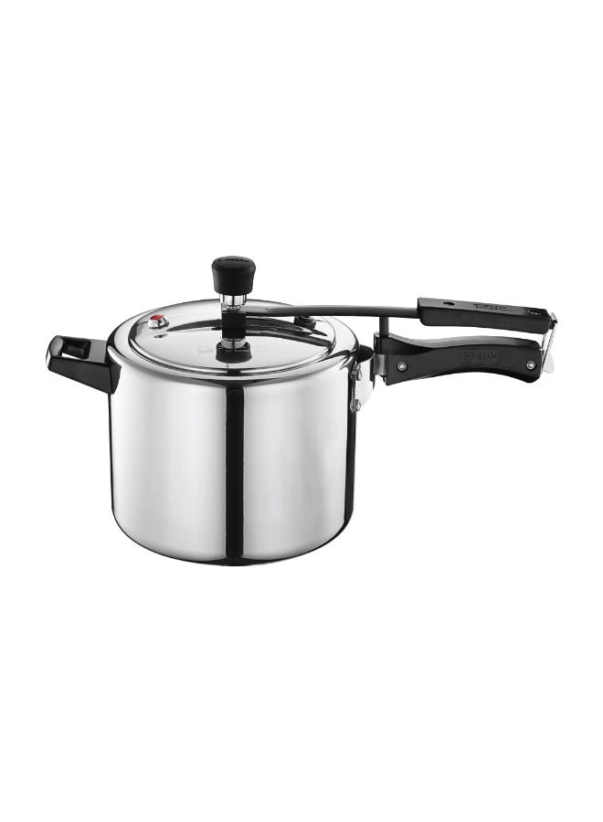 Shri & Sam TriPly 18/8 Stainless Steel Inner Lid Pressure Cooker, 2 Litre, with Extra Safety Valve, Induction and Gas Ready, Silver, 5-Year Warranty - Image 1