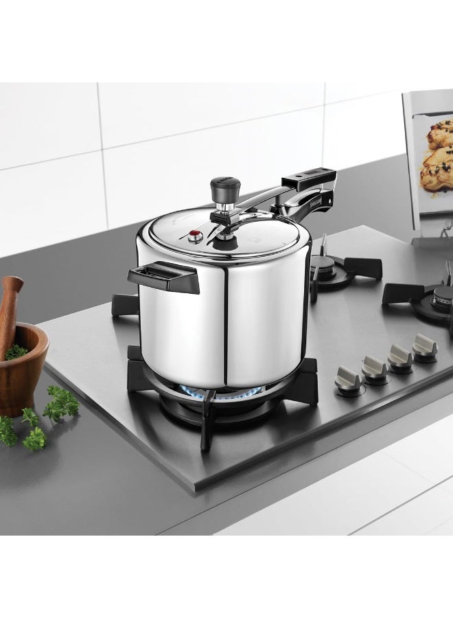 Shri & Sam TriPly 18/8 Stainless Steel Inner Lid Pressure Cooker, 2 Litre, with Extra Safety Valve, Induction and Gas Ready, Silver, 5-Year Warranty - Image 2