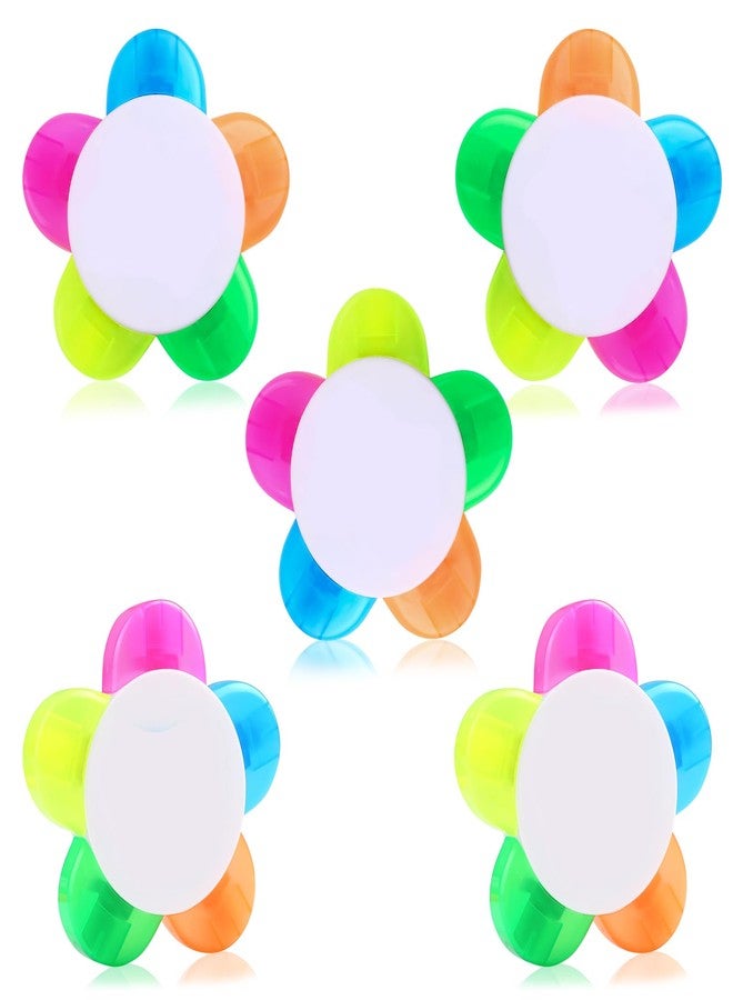 SunAngel MultiColor Highlighters for Kids, 5-in-1 Petals Flower Shape Highlighter Pens, Fun & Cute Cartoon Markers, Fluorescent Watercolor Set for Arts Crafts, School Supplies & Childrens Toy Gifts - Image 1