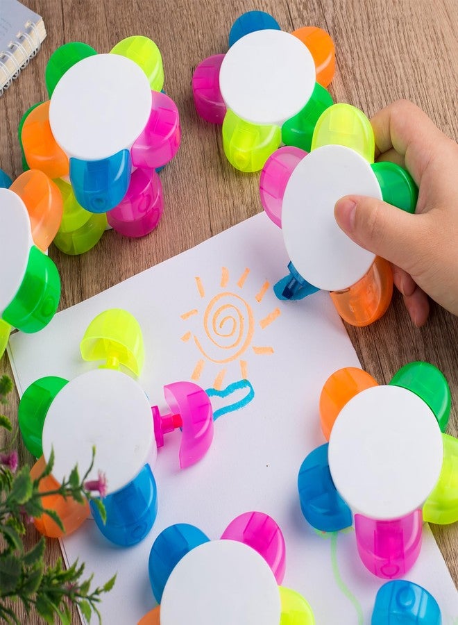 SunAngel MultiColor Highlighters for Kids, 5-in-1 Petals Flower Shape Highlighter Pens, Fun & Cute Cartoon Markers, Fluorescent Watercolor Set for Arts Crafts, School Supplies & Childrens Toy Gifts - Image 3