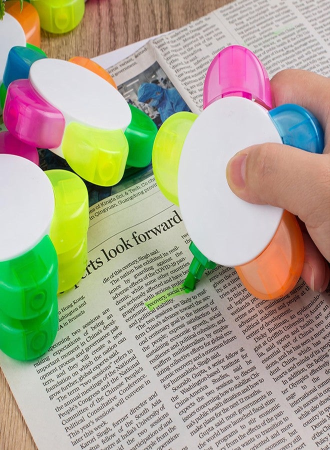 SunAngel MultiColor Highlighters for Kids, 5-in-1 Petals Flower Shape Highlighter Pens, Fun & Cute Cartoon Markers, Fluorescent Watercolor Set for Arts Crafts, School Supplies & Childrens Toy Gifts - Image 4