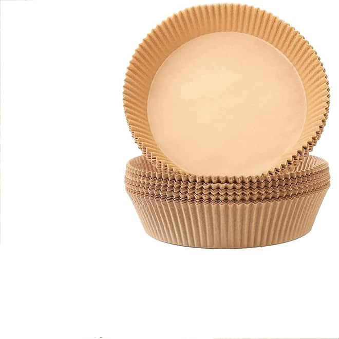 PARVY Air Fryer Disposable Paper Liner, 100PCS Air Fryer Liners Round, Parchment Paper Non-Stick Oil-Proof Water-Proof