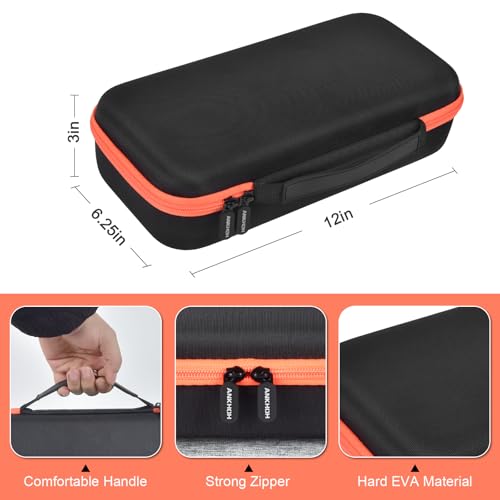ANKHOH Wireless Microphone Case for JBL Wireless Two Microphone System for for JBL Partybox DIY - Sized Mic Case Fits from 8.25-10.5In Handheld Dual Mic, Recivers, Audio Cable, Power Cord-Orange(Box Only) - Image 5