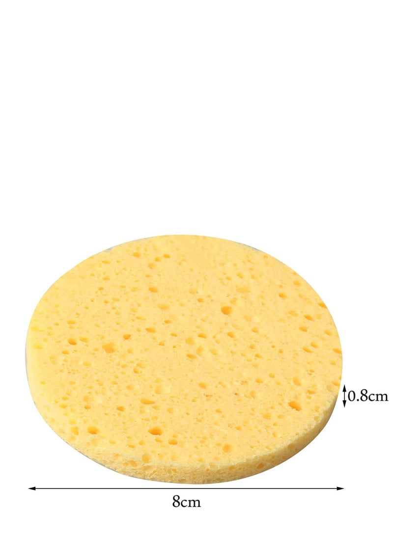 Y&D - Facial Sponges, 50 Count Compressed Cellulose Face Cleansing and Exfoliating Reusable Makeup Mask Remover, Round Cleaning Sponge Pads - Image 1