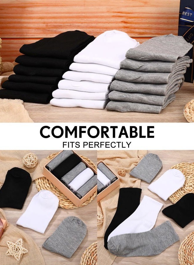 Tarpop 150 Pairs Men Quarter Ankle Socks Bulk Socks Athletic Moisture Wicking Socks Casual Sports Socks Pack, Black, White, Gray, 5X-Small-5X-Large - Image 4