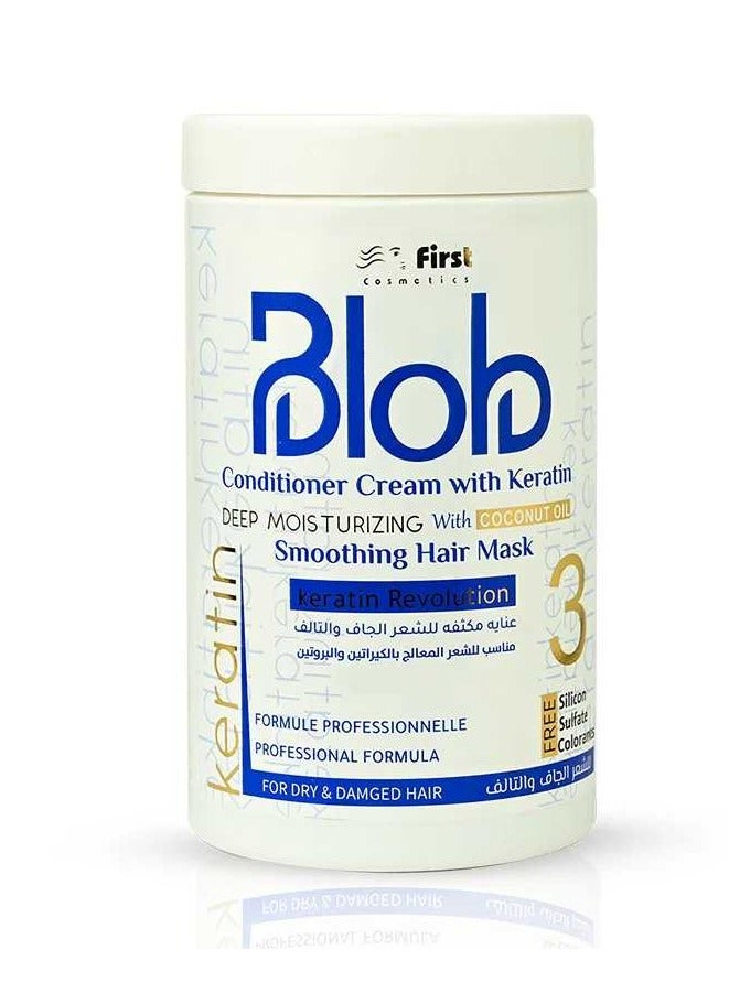 Blob Conditioner cream  with keratin  deep moisturizing   smoothing  hair mask 1000 ml 