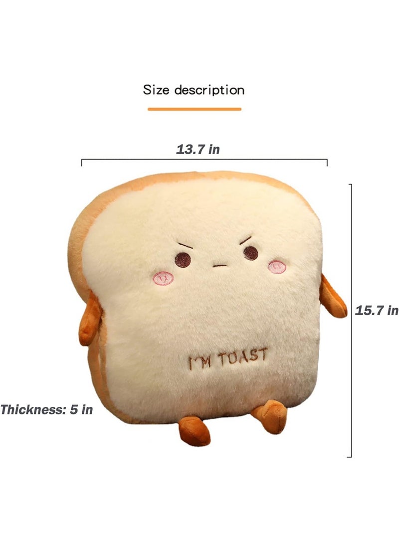 Toast Bread Plush Pillow, Plush Nap Pillow With Handbag Cushion, Great Gift Choice For Children and Adults  - Image 2