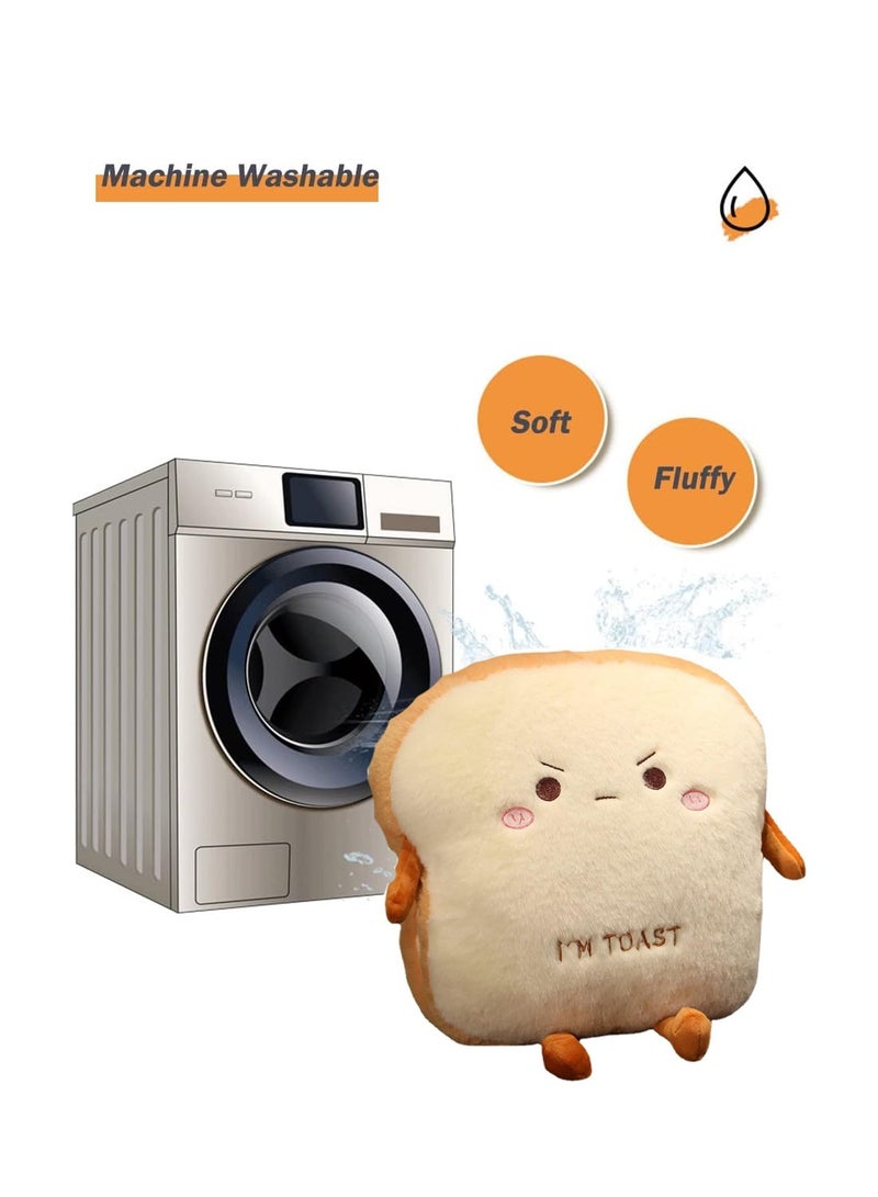 Toast Bread Plush Pillow, Plush Nap Pillow With Handbag Cushion, Great Gift Choice For Children and Adults  - Image 3