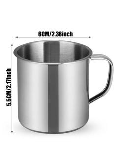 TBoxBo Stainless Steel Coffee Cup with Handle 6 Pcs Camping Cup 4oz Stainless Steel Espresso Cups 2.362.17Inch Metal Shot Glasses Tea Mug Cup Tea Party Great for Outdoor Events Picnics Party  - Image 2